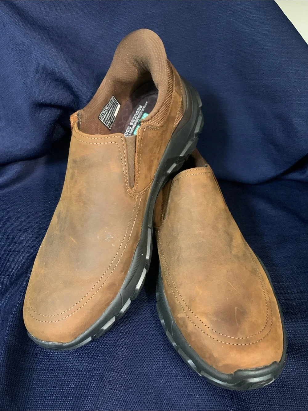 Skechers Men's Brown Slip-On Work Loafers